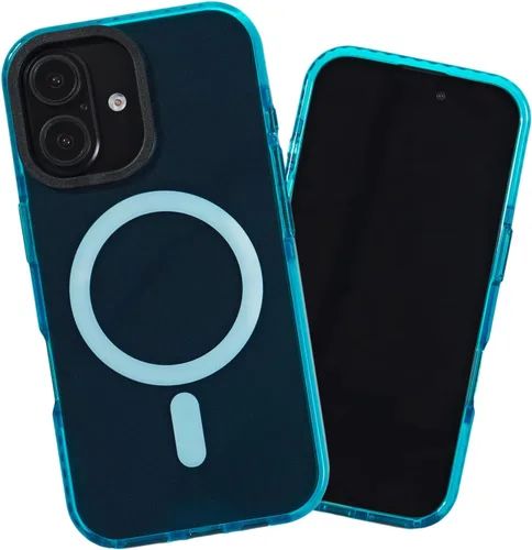 Miniatura 70 de SteepLab Funda de barrera para iPhone 13, protección de 360 grados que absorbe impactos con bisel elevado y colores llamativos (cielo azul brillante)