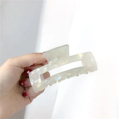Miniatura 6 de 4 piezas de pinzas para el cabello, pasadores de cabello de acetato en forma de plátano, pinzas de mandíbula de mariposa francesa, horquilla