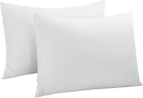 Miniatura 29 de uxcell Fundas de almohada tejidas de 100% algodón egipcio, fundas de almohada suaves y transpirables con cierre de cremallera, 2 fundas de almohada