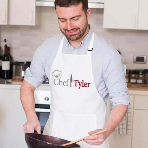 Miniatura 7 de Delantal de Chef para Hombres y Mujeres, Delantales Personalizados para Adultos para Mujeres y Hombres, Regalos Personalizados de Horneado