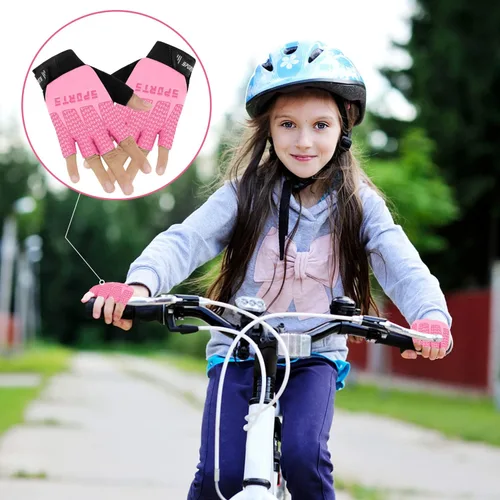 Miniatura 5 de Kids Fingerless Sport Cycling Glove, Non-Slip Toddler Half Finger Fishing Gloves for Child Climbing Riding Biking Outdoor Sports