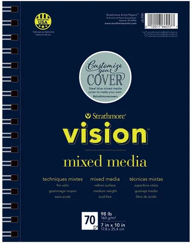 Miniatura 11 de Strathmore Vision Cold Press - Bloc de acuarela de 11 x 15 pulgadas, 140 libras, 30 hojas -62640610