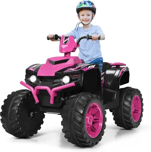 Miniatura 12 de OLAKIDS Vehículo eléctrico de 12 V para niños, vehículo eléctrico de 4 ruedas para niños pequeños, auto de juguete motorizado a batería para niños