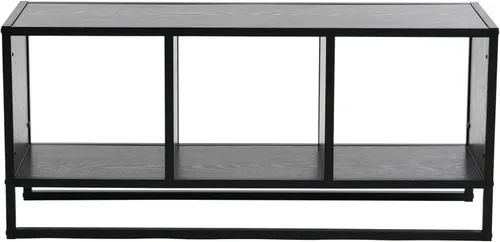 Miniatura 5 de Household Essentials Mesa consola multimedia de roble y hierro negro