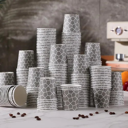 Miniatura 6 de Paquete de 600 unidades de tazas de papel de 4 oz, tazas de café desechables sin fugas de 4 oz, tazas de papel seguras para alimentos para espresso