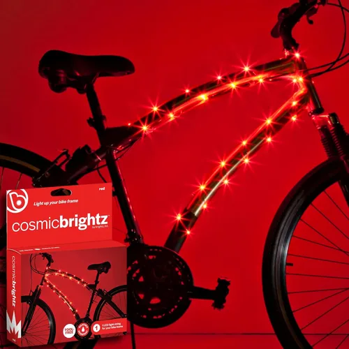Miniatura 9 de Brightz CosmicBrightz - Cuerda de luz LED para marco de bicicleta, cuerda de 6.5 pies, funciona con pilas con interruptor de encendido/apagado