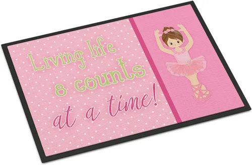Miniatura 10 de Caroline's Treasures BB5374MAT Let's Dance Linen - Felpudo de lino verde azulado de 18 x 27 pulgadas, tapete para puerta delantera, para interiores