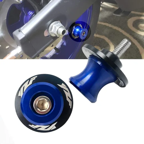Miniatura 10 de 6MM M6 X 1.5 Motocicleta Brazo oscilante Sliders Carretes CNC Tornillos de soporte de brazo oscilante 2 piezas para Yamaha YZF R1 R3 R6 R25 R125 R6S