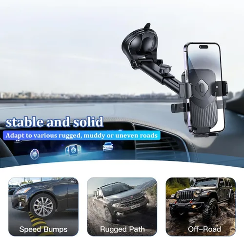 Miniatura 6 de Zpana Soporte para teléfono de automóvil, rotación de 360°, con ventosa fuerte, para salpicadero, ventilación de aire, soporte para teléfono