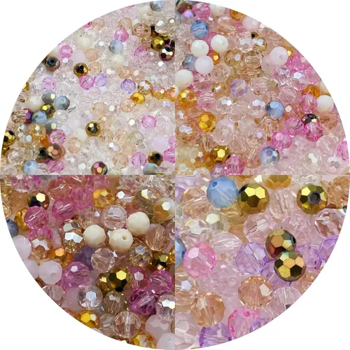 Miniatura 11 de 200 cuentas redondas de cristal de vidrio de 6mm, cuentas espaciadoras facetadas redondas para hacer joyas, pulseras, aretes, collares, campanillas