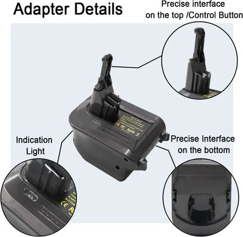 Miniatura 3 de Adaptador de batería de repuesto para batería Dyson, convertir a batería Ryobi de 18 V a Dyson V8 Absoluto, animal, serie de aspiradoras, SV10
