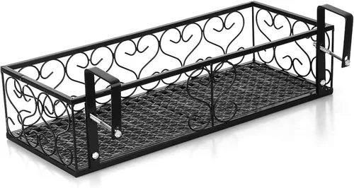 Miniatura 7 de Saim Estante grande para colgar plantas, macetas de metal con ganchos, cubo de flores para balcón, jardín, ventana, porche, patio