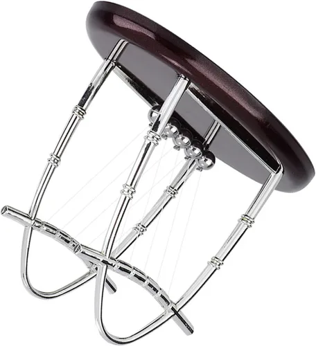Miniatura 5 de Bolas de equilibrio clásicas Newton Cradle 5 bolas de acero de péndulo Ulum para oficina y educación escolar Newton bolas de cojinete oscilante (S)