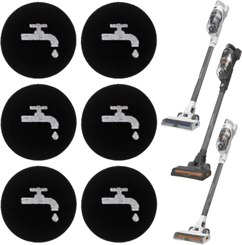 Paquete de 6 filtros de esponja compatibles con BLACK+DECKER POWERSERIES+ 16V/20V modelos de aspiradora inalámbrica BHFEA420J, BHFEA520J, BHFEA18D1,