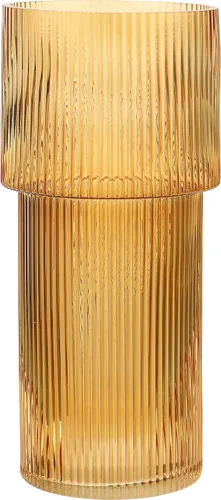 Miniatura 90 de Jarrón redondo de cristal, floreros para ramo, jarrones de vidrio acanalado para flores, pequeño jarrón transparente para sala de estar, oficina