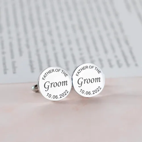 Miniatura 7 de Gemelos grabados personalizados para hombres, regalo de boda personalizado para novio, padre de la novia y el novio, mejores hombres, gemelos