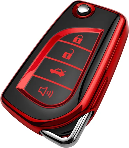 Miniatura 11 de Tukellen - Funda para llavero Toyota, carcasa de TPU suave especial compatible con RAV4 LE 2019-2025, Corolla SE/LE, Camry SE/LE 2018-2024, llavero