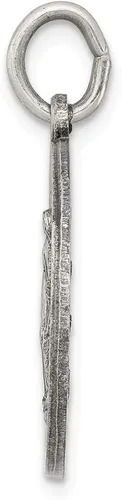 Miniatura 2 de Colgante de plata de ley 925 con diseño vintage de Virgen María antigua y reza por nosotros medalla milagrosa medalla de maría 0945in x 0709in Metal