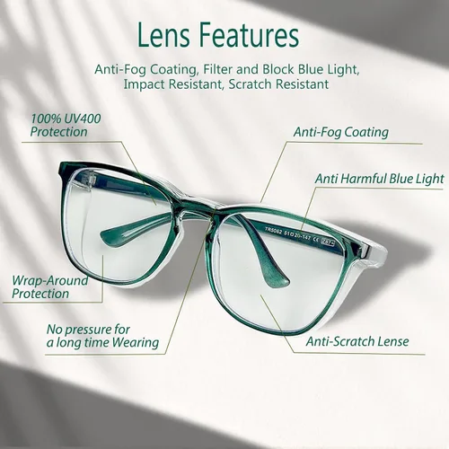 Miniatura 2 de Anti Fog Safety Glasses For Men Women - Dental Assistant Glasses, Bulk Adult, Anti Blue Light
