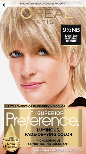 Miniatura 34 de L'Oreal Paris Superior Preference Fade-Defying + Shine - Tinte permanente para el cabello, rubio rosado medio 8RB, paquete de 1, tinte para el 8RB