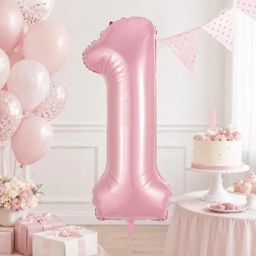 Miniatura 144 de Globo dorado champán con el número 5, globos de aluminio autoinflables grandes de 40 pulgadas del 0 al 9, globo de helio digital 5 dorado claro