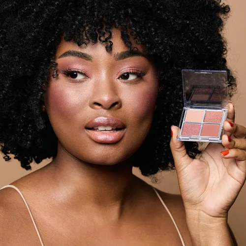 Miniatura 8 de Palladio Cuartetos de Sombras de Ojos, Mate Aterciopelado Pigmentado Difuminable, Acabados Metálicos y Brillantes, Fórmula Cremosa, Paleta de Gossip