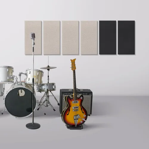 Miniatura 4 de UMIACOUSTICS 4 paneles acústicos, paneles acústicos de fibra de vidrio de 2 pulgadas de grosor, paneles de pared de sonido de fibra de vidrio de 2