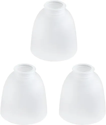 Paquete de 3 repuestos de pantalla de vidrio esmerilado blanco, cubiertas de luz para ventilador de techo, pantallas de globos de vidrio para