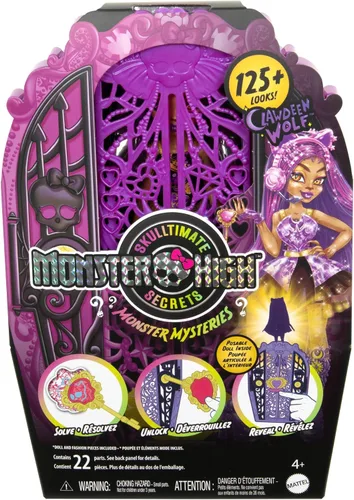 Miniatura 7 de Monster High Skulltimate Secrets Clawdeen Wolf Muñeca con Guardarropa y 19 Accesorios de Moda Sorpresa, Juguete +4 Años (HXH85)