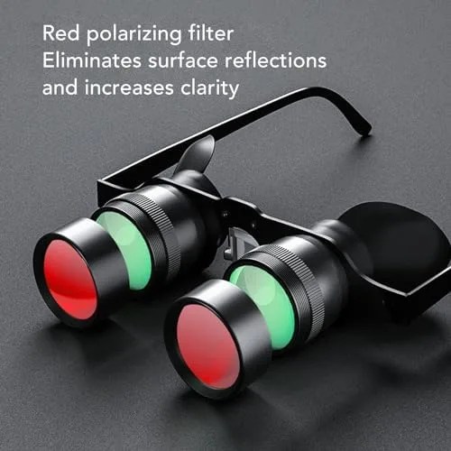 Miniatura 3 de Lentes binoculares, lente HD con zoom 3X, distancia de enfoque ajustable, para pesca, observación de aves, deportes, conciertos, teatro, ópera, TV