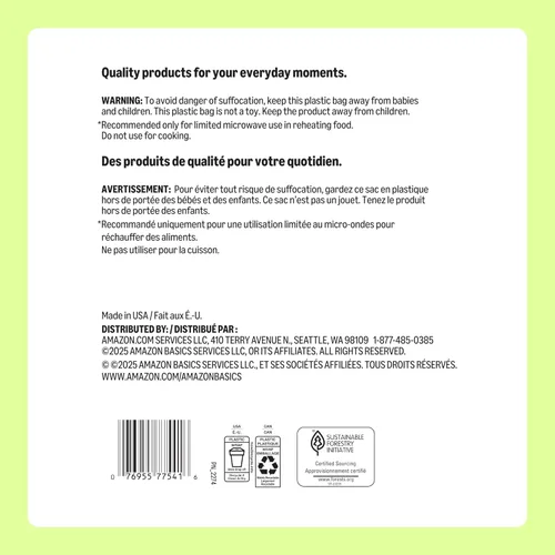 Miniatura 6 de Amazon Basics Platos de papel para uso diario, 8.62 pulgadas, desechables, 300 unidades, el embalaje puede variar
