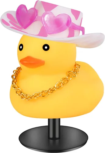 Miniatura 9 de Patos de goma con soporte de enchufe de pato, patos de automóvil para tablero de instrumentos, pato para decoración de Jeep y automóvil, divertido