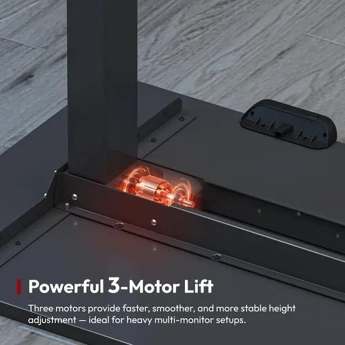 Miniatura 5 de SANODESK Electric Height Adjustable 3-Leg L Shaped Standing Desk Frame, Support up to 330lbs, Sit Stand Ergonomic L Desk Frame Only, Black