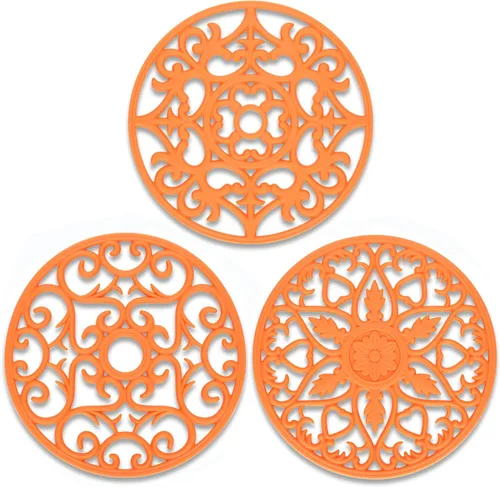 Miniatura 9 de ME.FAN - Salvamanteles de silicona multiusos para tallar – Juego de 3 alfombrillas resistentes al calor – Premium aislado flexible y duradero 3