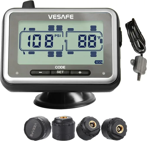 TPMS, sistema inalámbrico de monitoreo de presión de neumáticos para RV, remolque, autocaravana, casa rodante, quinta rueda, incluye un amplificador