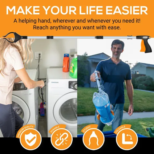 Miniatura 3 de EZPIK Pro herramienta de agarre plegable de 43" para personas mayores - Herramienta de agarre para ancianos, herramienta de alcance resistente