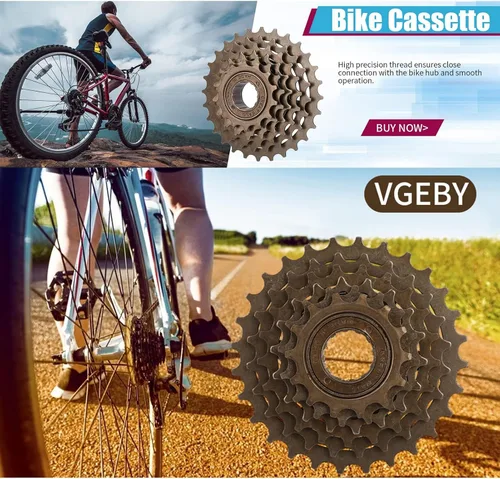 Miniatura 2 de Headerbs Rueda libre de 7 velocidades, rueda libre de 6 velocidades, piñón de casete de rueda libre 6 velocidades 14T-28T accesorio de reemplazo