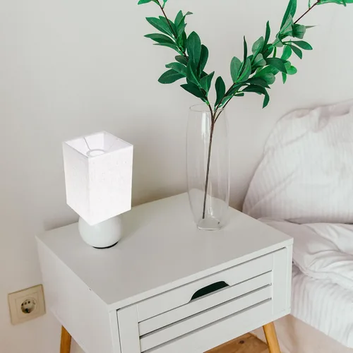 Miniatura 8 de Baluue Pantalla rectangular de lino de 7.87 x 5.51 x 5.51 pulgadas, cubierta de lámpara de mesa para lámparas de piso y escritorio, protección