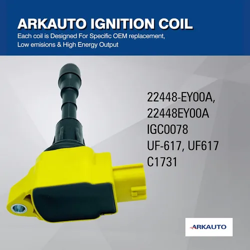 Miniatura 4 de Bobina de encendido ARKAUTO de alto rendimiento 22448-EY00A 22448EY00A UF-617 UF617 C1731 para Nissan 370Z Infiniti EX37 FX37 G37 G37S M37 Q50 Q60