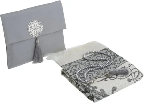 Miniatura 8 de Prien Alfombra de oración musulmana con Tasbih y bolsa portátil, regalo musulmán para mujeres y hombres, caja islámica Mubarak, juego de regalos