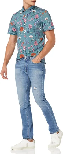 Miniatura 5 de Tienda Brand Goodthreads - Camisa de popelina estampada, de corte ajustado y manga corta, para hombre