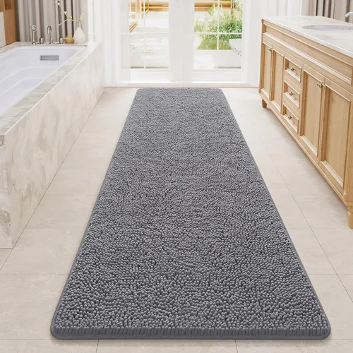 Miniatura 69 de LOCHAS Alfombra de Baño de Lujo Lanuda Tapete de Baño 24 x 17 Pulgadas, Alfombras de Baño Lavables Antideslizantes para Baño y Ducha, Alfombras