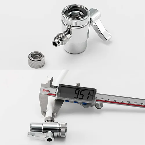 Miniatura 4 de Adaptador de grifo Válvula desviadora Filtro de agua de encimera 3/8 ODTube Tubo de repuesto Adaptador de pieza con conector M22 X M24, cuerpo