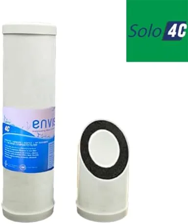 Miniatura 2 de Envig Cartucho de filtro de agua de carbono catalítico 4C, elimina cloramina, sulfuro de hidrógeno, 10 "x 2.5", prefiltro de sistema de ósmosis