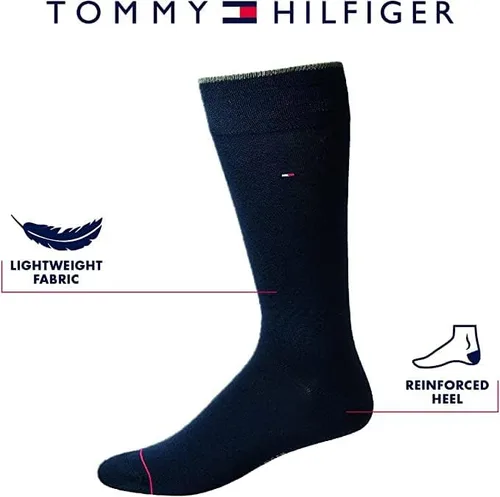 Miniatura 3 de Tommy Hilfiger Calcetines de vestir para hombre calcetines ligeros y cómodos con patrones paquete de 5
