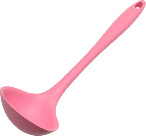 Chef Craft Cucharón de cocina de silicona premium, 11.25 pulgadas, color rosa