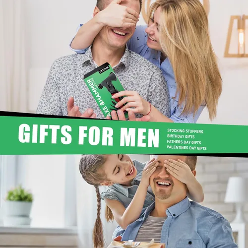 Miniatura 7 de Rellenos de calcetín navideño para papá, hacha multiherramienta 15 en 1, regalos de Navidad para papá, esposo, regalos de cumpleaños para hombres