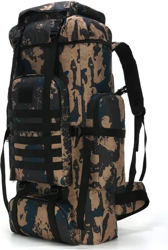 Miniatura 37 de Mochila de senderismo W WINTMING para hombres 70L/100L, mochila de campamento, mochila militar Molle, paquete de asalto de 3 días para escalada