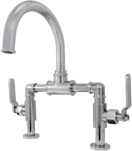 Miniatura 11 de Kingston Brass KS2176KL Whitaker Bridge - Grifo de baño, 13.38 x 6.5 x 12.5, níquel pulido