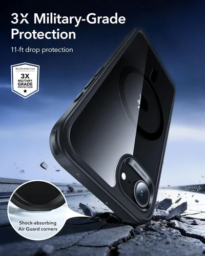 Miniatura 5 de ESR Funda para iPhone 17e/iPhone 16e, compatible con MagSafe, protección de grado militar a prueba de golpes, parte trasera resistente a los claro